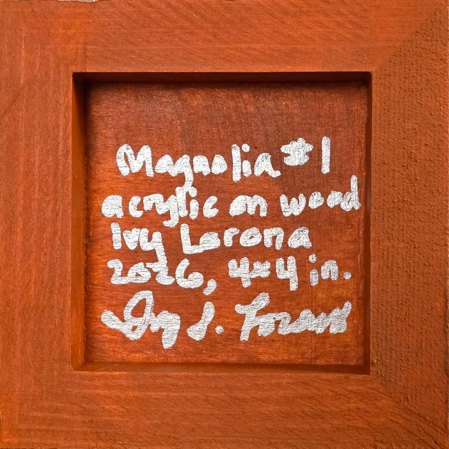 Original Painting – Magnolia #1, 4 inches by 4 inches