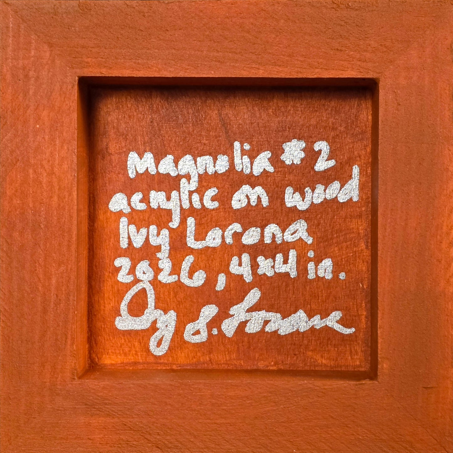 Original Painting – Magnolia #2, 4 inches by 4 inches