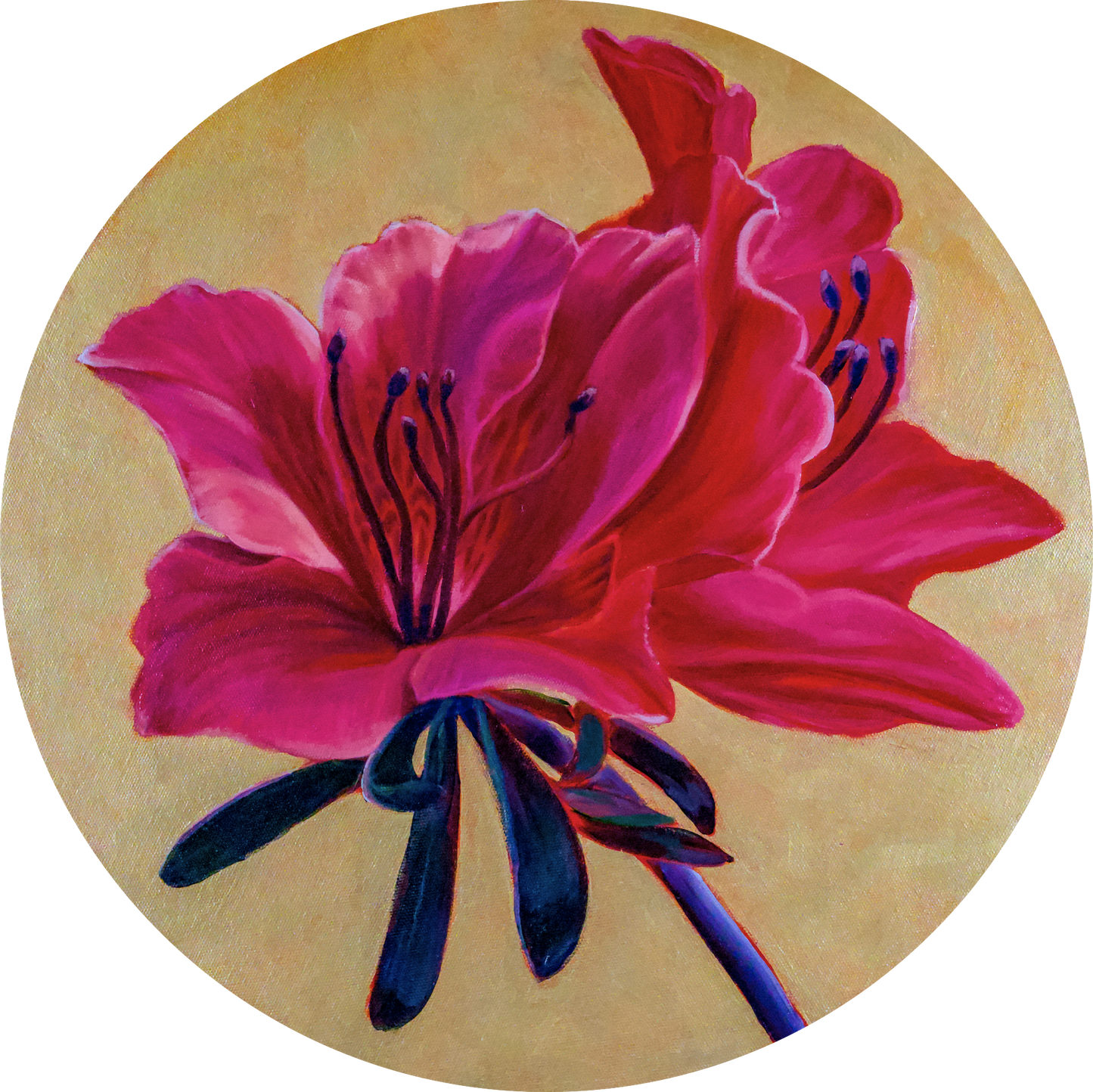 Original Painting – Rhododendron #1, 16 x 16 in.