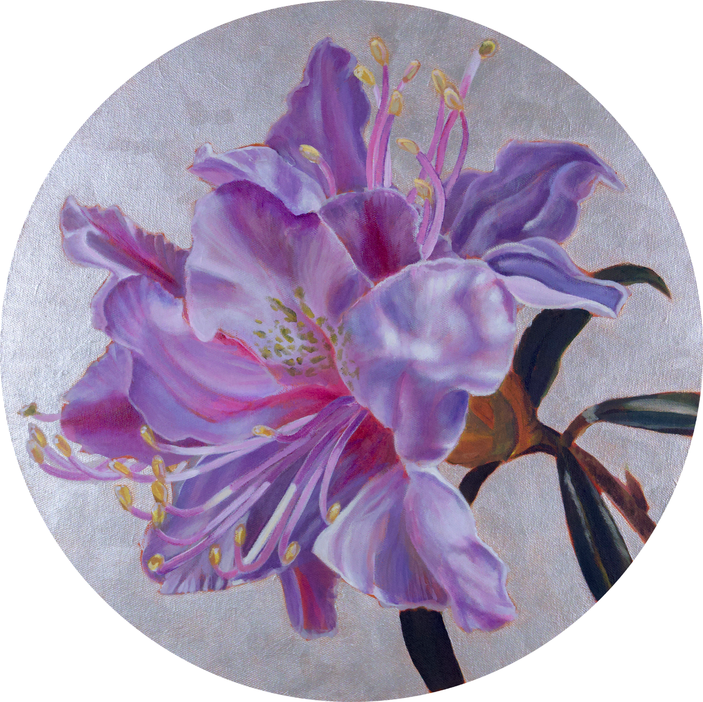 Original Painting – Rhododendron #3, 16 x 16 in.
