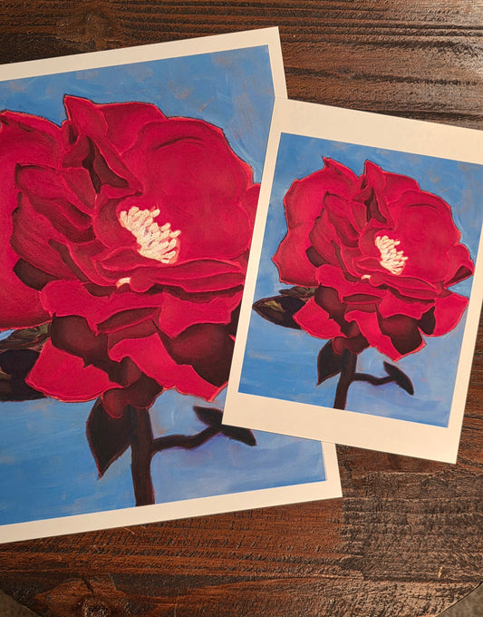 Art Print – Red Rose Bloom