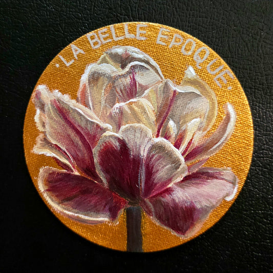 Original Magnet Painting – La Belle Epoque, 4 inches by 4 inches