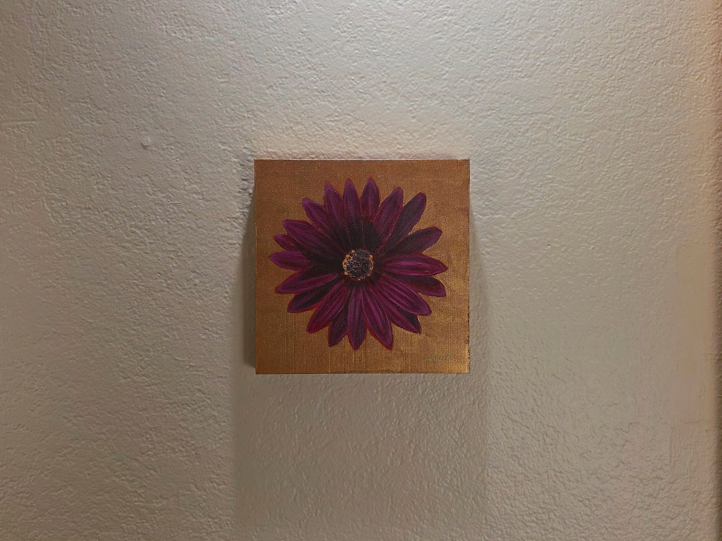 Original Painting – Purple African Daisy, 6 x 6 in.