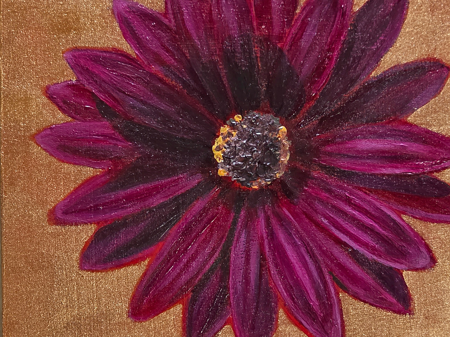 Original Painting – Purple African Daisy, 6 x 6 in.