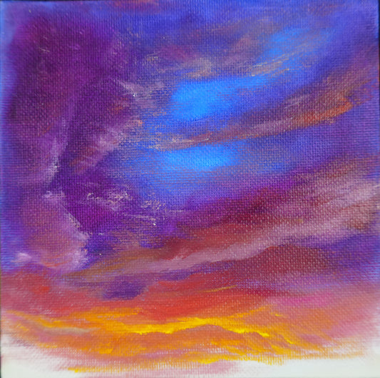 Original Painting – Phoenix Sky Study #1, 5 inches x 5 inches