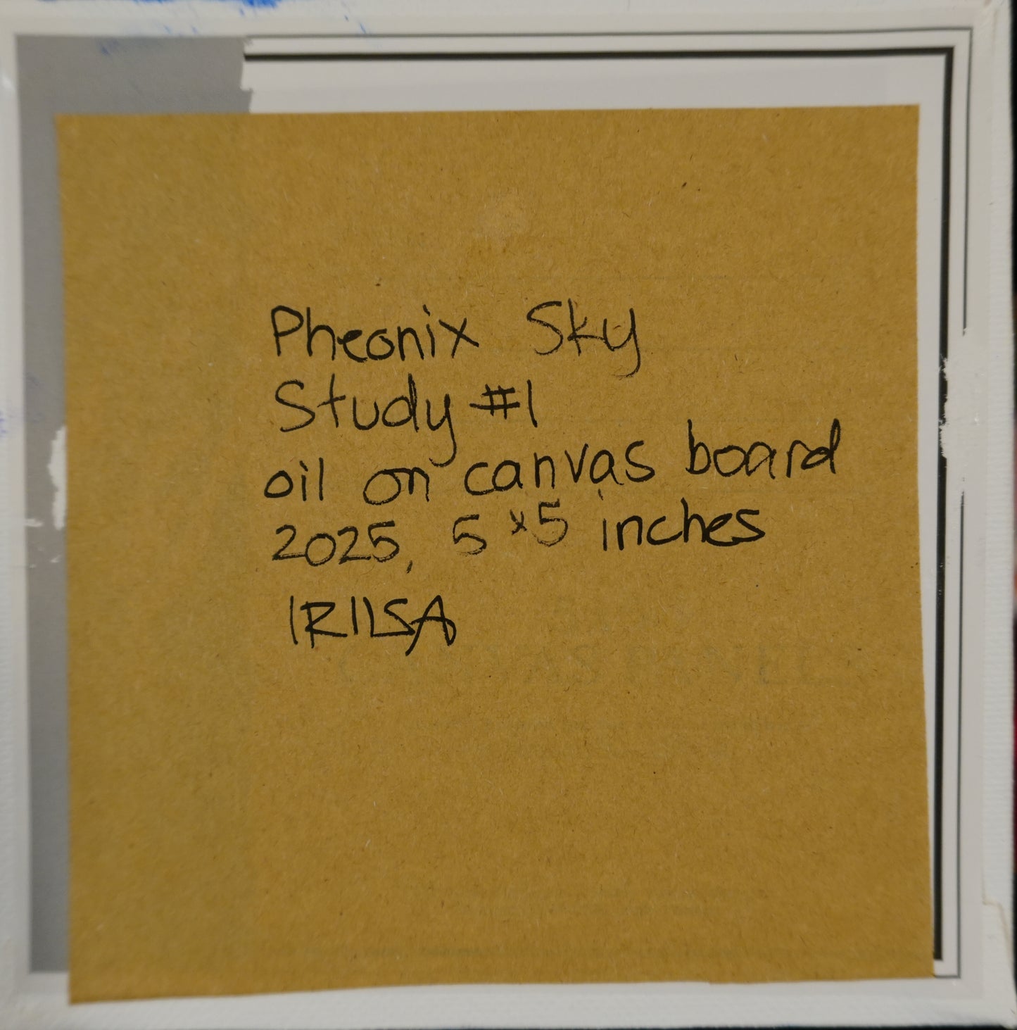 Original Painting – Phoenix Sky Study #1, 5 inches x 5 inches