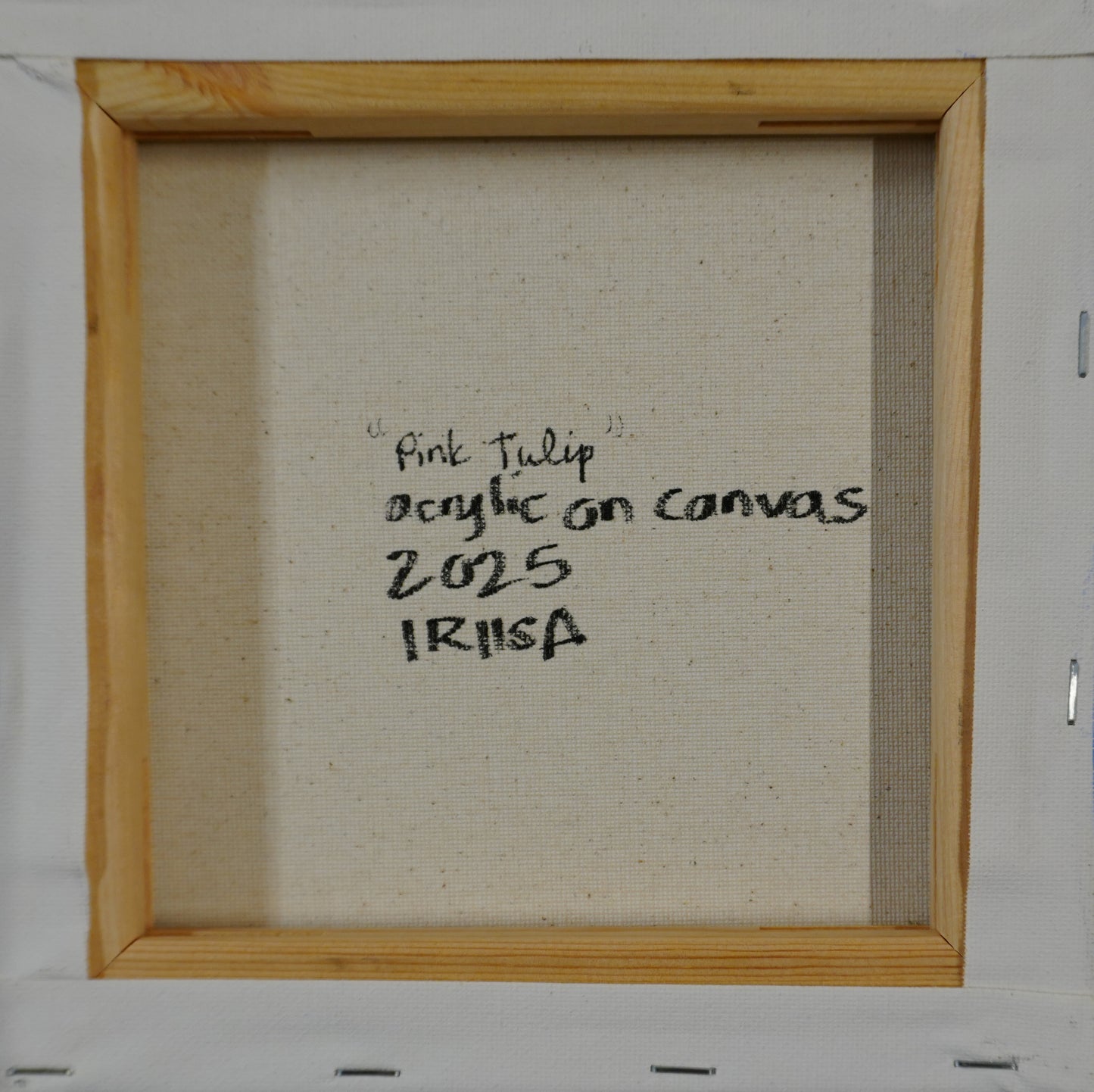 Original Painting – Pink Tulip, 8 inches x 8 inches