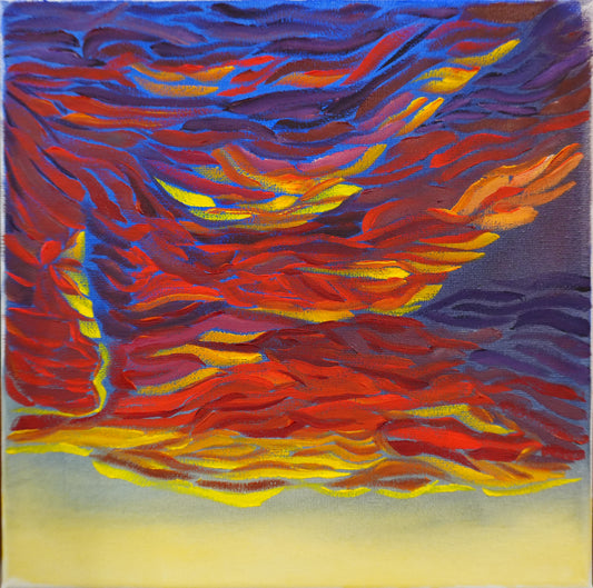 Original Painting – Phoenix Sky Study #2, 10 inches x 10 inches