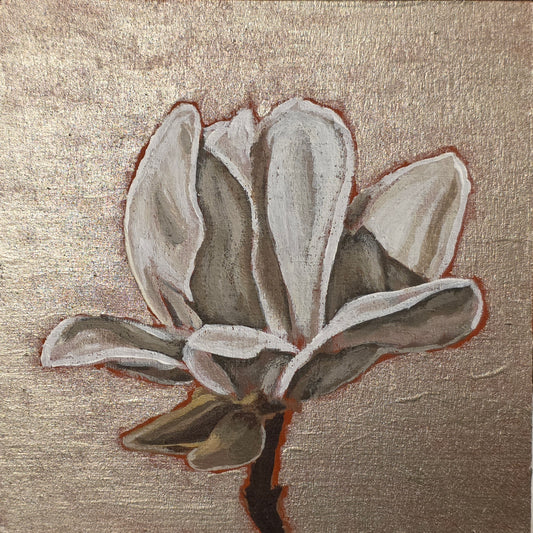 Original Painting – Magnolia #2, 4 inches by 4 inches