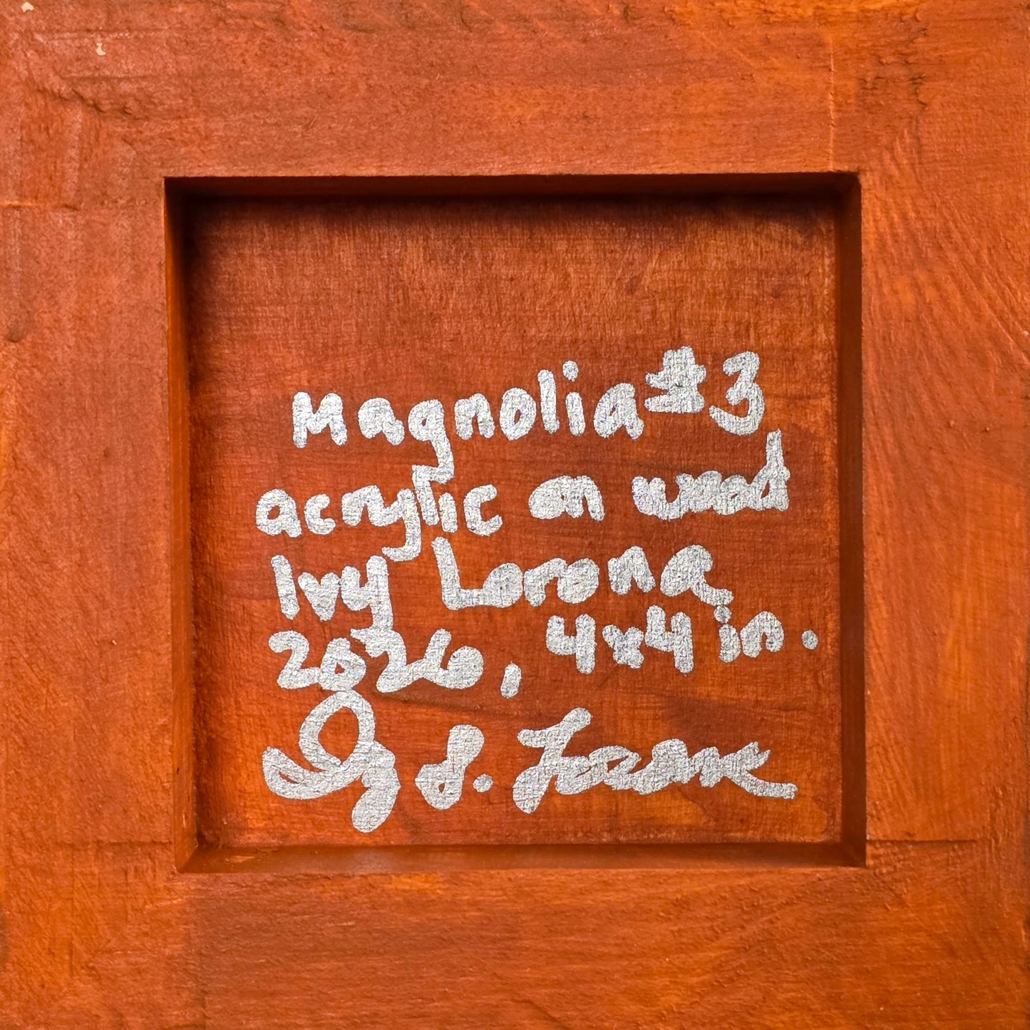 Original Painting – Magnolia #3, 4 inches by 4 inches
